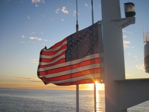 Scattering Veterans ashes at sea in San Diego